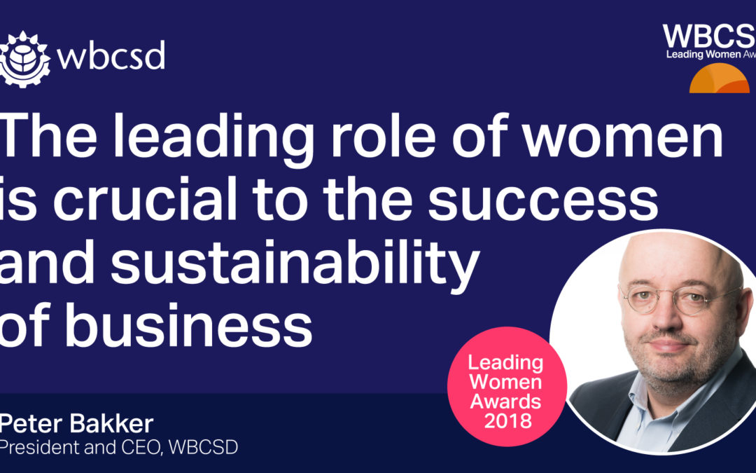 WBCSD announces second edition of the Leading Women Awards to celebrate the leadership of women working to achieve the SDGs